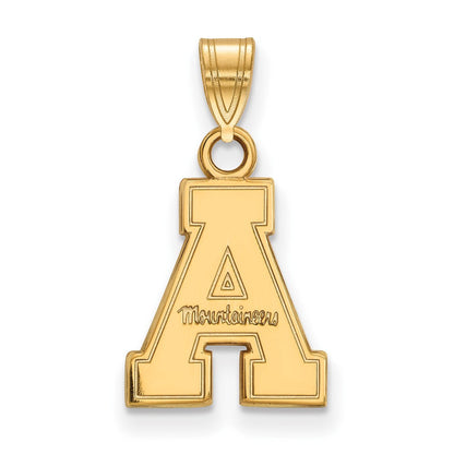 Vergoldet Sterlingsilber Logoart Appalachian State University Klein Anhänger