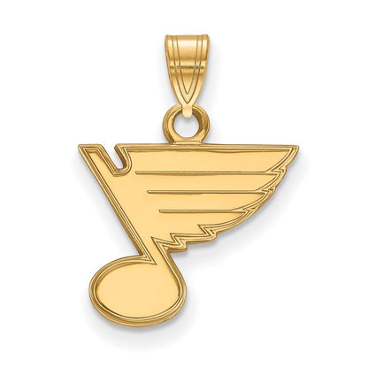14K Gelbgold Nhl Logoart St. Louis Blues Klein Anhänger