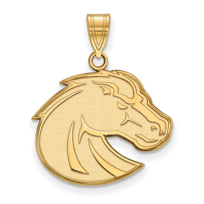 10K Gelbgold Logoart Boise State University Bronco Groß Anhänger