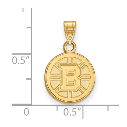 10K Gelbgold Nhl Logoart Boston Bruins Klein Anhänger