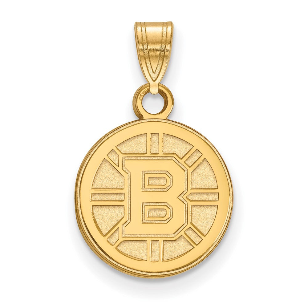 10K Gelbgold Nhl Logoart Boston Bruins Klein Anhänger