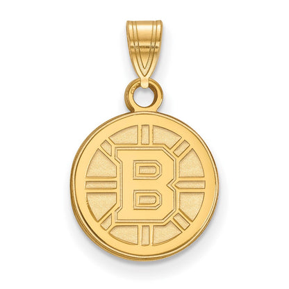 10K Gelbgold Nhl Logoart Boston Bruins Klein Anhänger