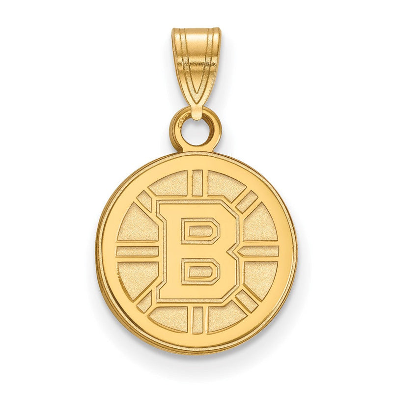 10K Gelbgold Nhl Logoart Boston Bruins Klein Anhänger