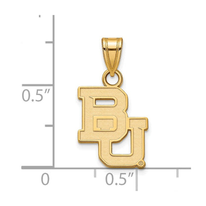 10K Gelbgold Logoart Baylor University Bears Klein Anhänger