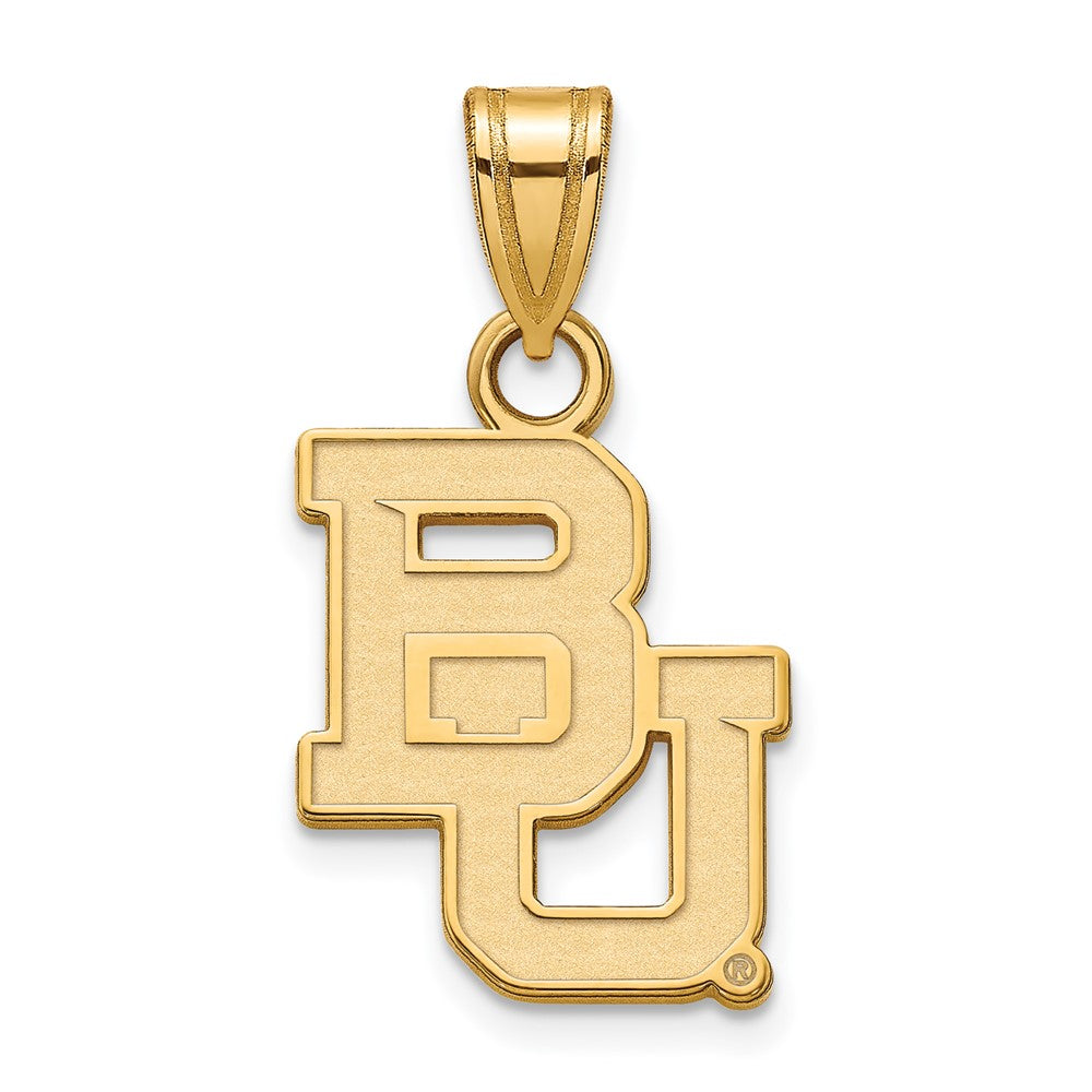 10K Gelbgold Logoart Baylor University Bears Klein Anhänger