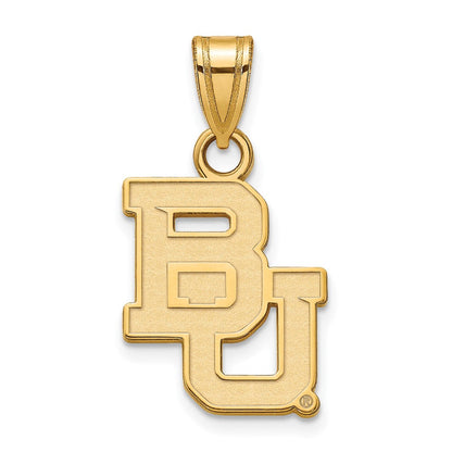 10K Gelbgold Logoart Baylor University Bears Klein Anhänger