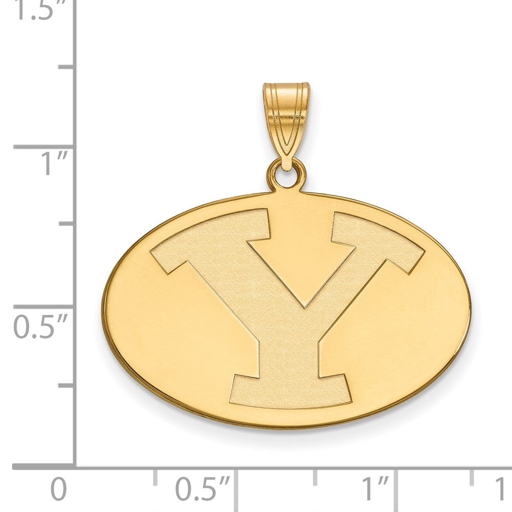 14K Gelbgold Logoart Brigham Young University Buchstabe Y Groß Anhänger