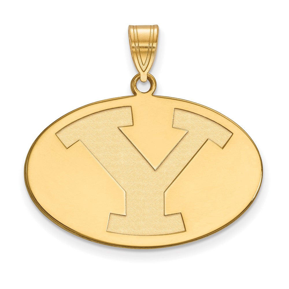 10K Gelbgold Logoart Brigham Young University Buchstabe Y Groß Anhänger