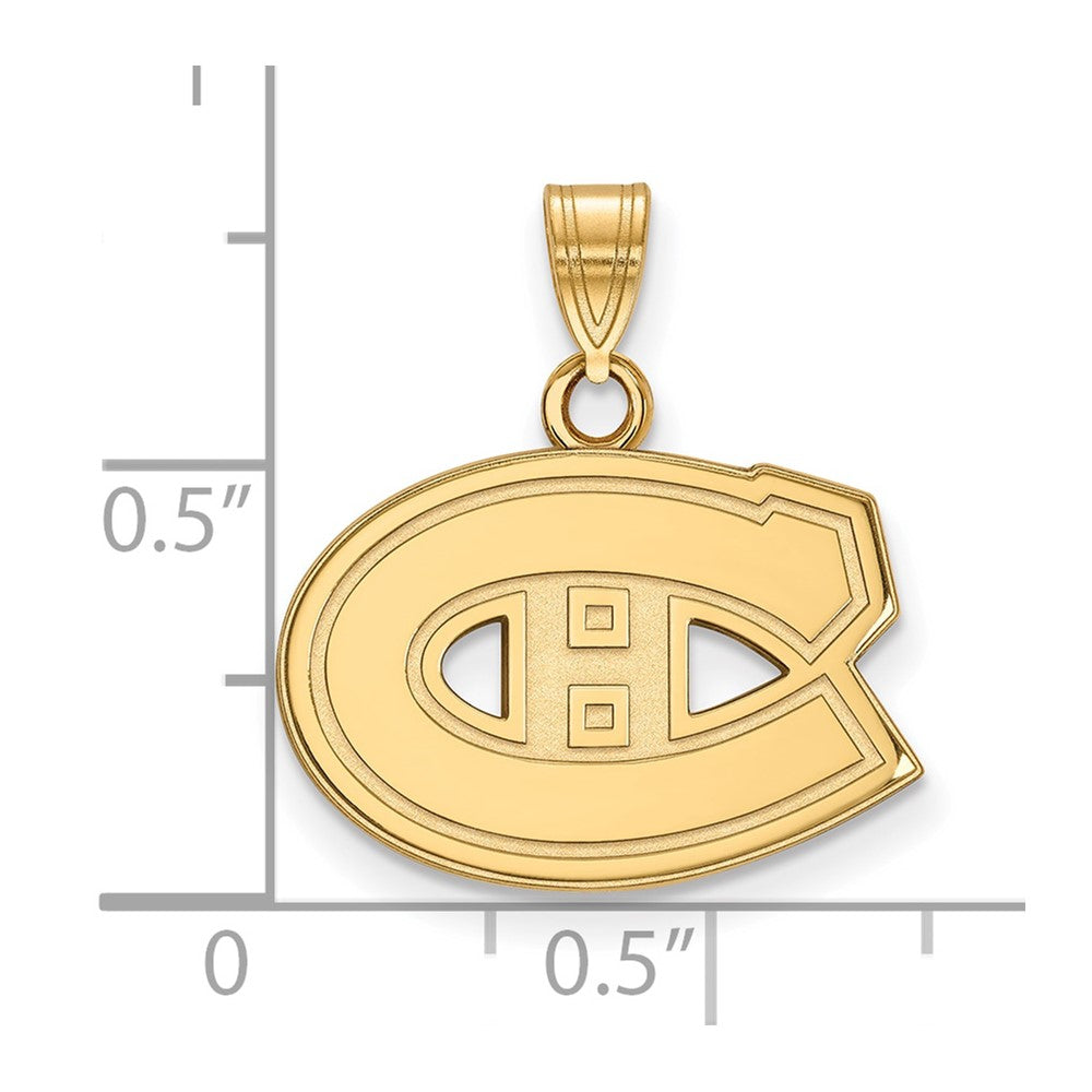10K Gelbgold Nhl Logoart Montreal Canadiens Klein Anhänger