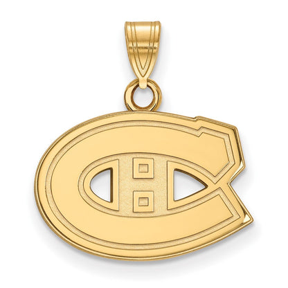 10K Gelbgold Nhl Logoart Montreal Canadiens Klein Anhänger