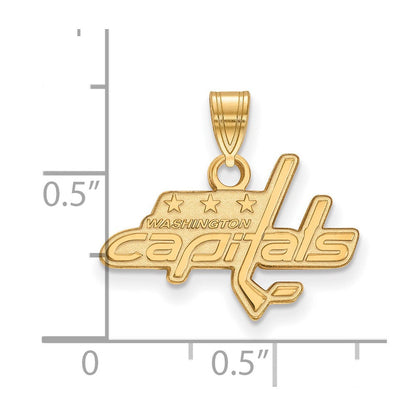 10K Gelbgold Nhl Logoart Washington Capitals Klein Anhänger