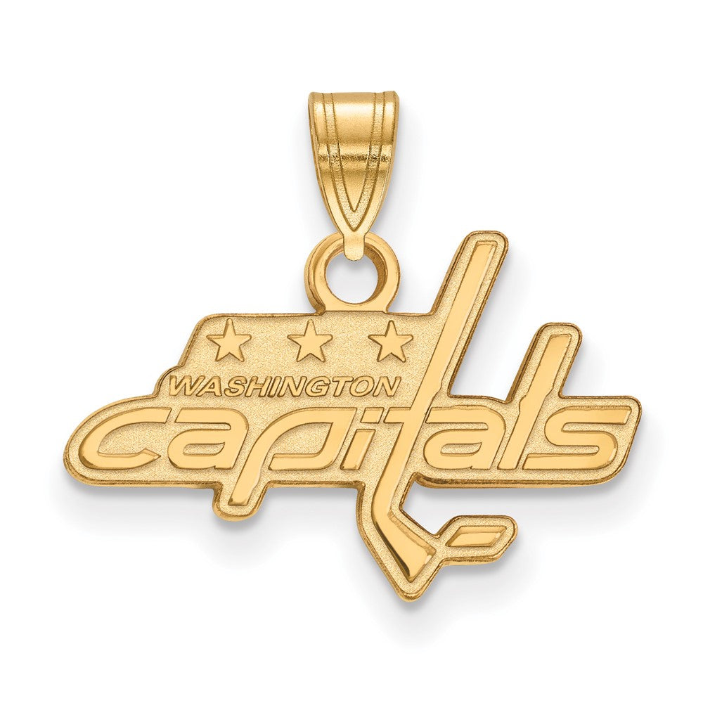 10K Gelbgold Nhl Logoart Washington Capitals Klein Anhänger