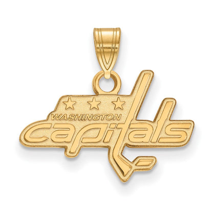 10K Gelbgold Nhl Logoart Washington Capitals Klein Anhänger