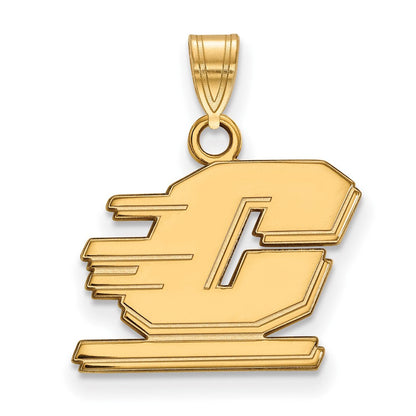 14K Gelbgold Logoart Central Michigan University Buchstabe C Klein Anhänger