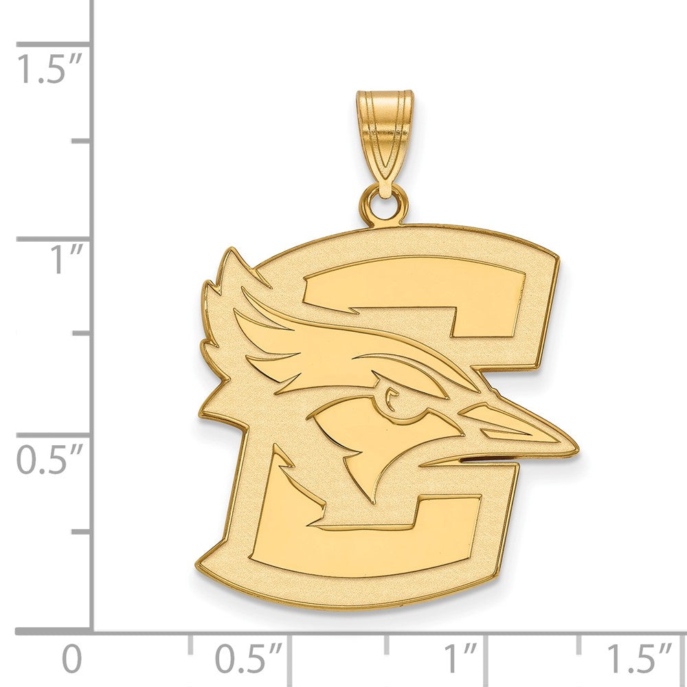 10K Gelbgold Logoart Creighton University Bluejay Extra Groß Anhänger