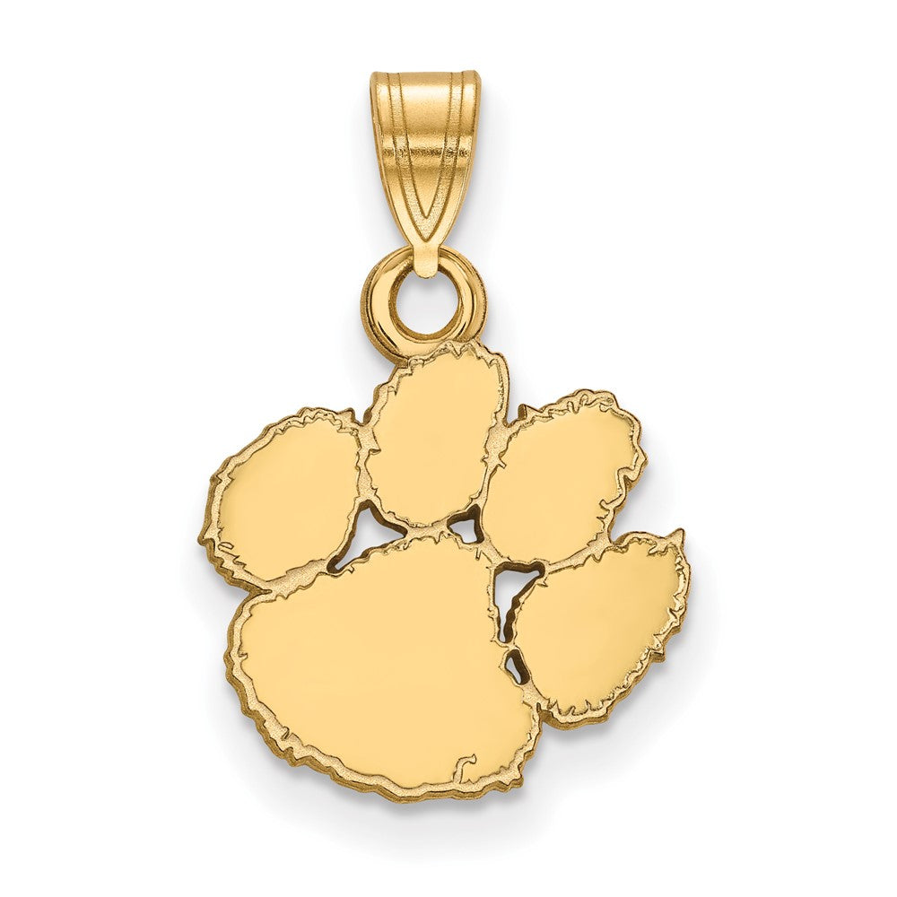 14K Gelbgold Logoart Clemson University Tiger Paw Klein Anhänger