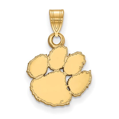 14K Gelbgold Logoart Clemson University Tiger Paw Klein Anhänger
