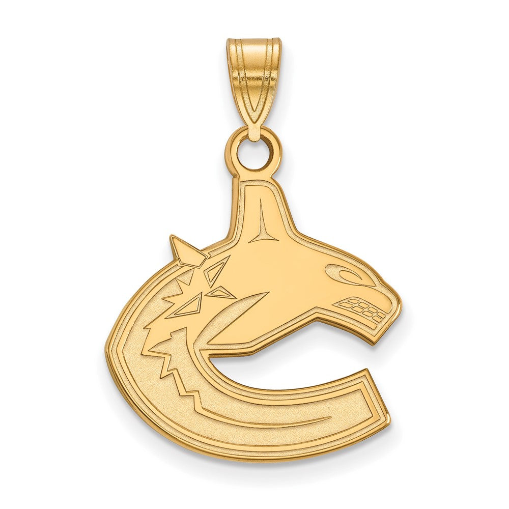 10K Gelbgold Nhl Logoart Vancouver Canucks Groß Anhänger