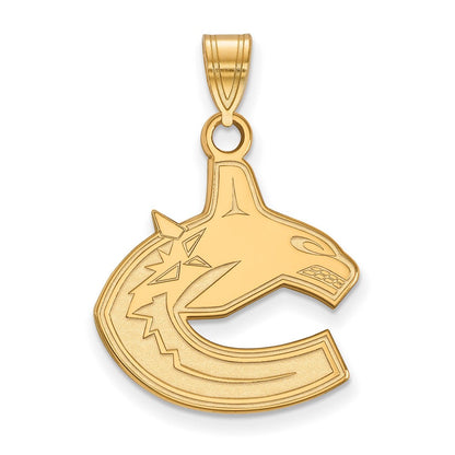 14K Gelbgold Nhl Logoart Vancouver Canucks Groß Anhänger