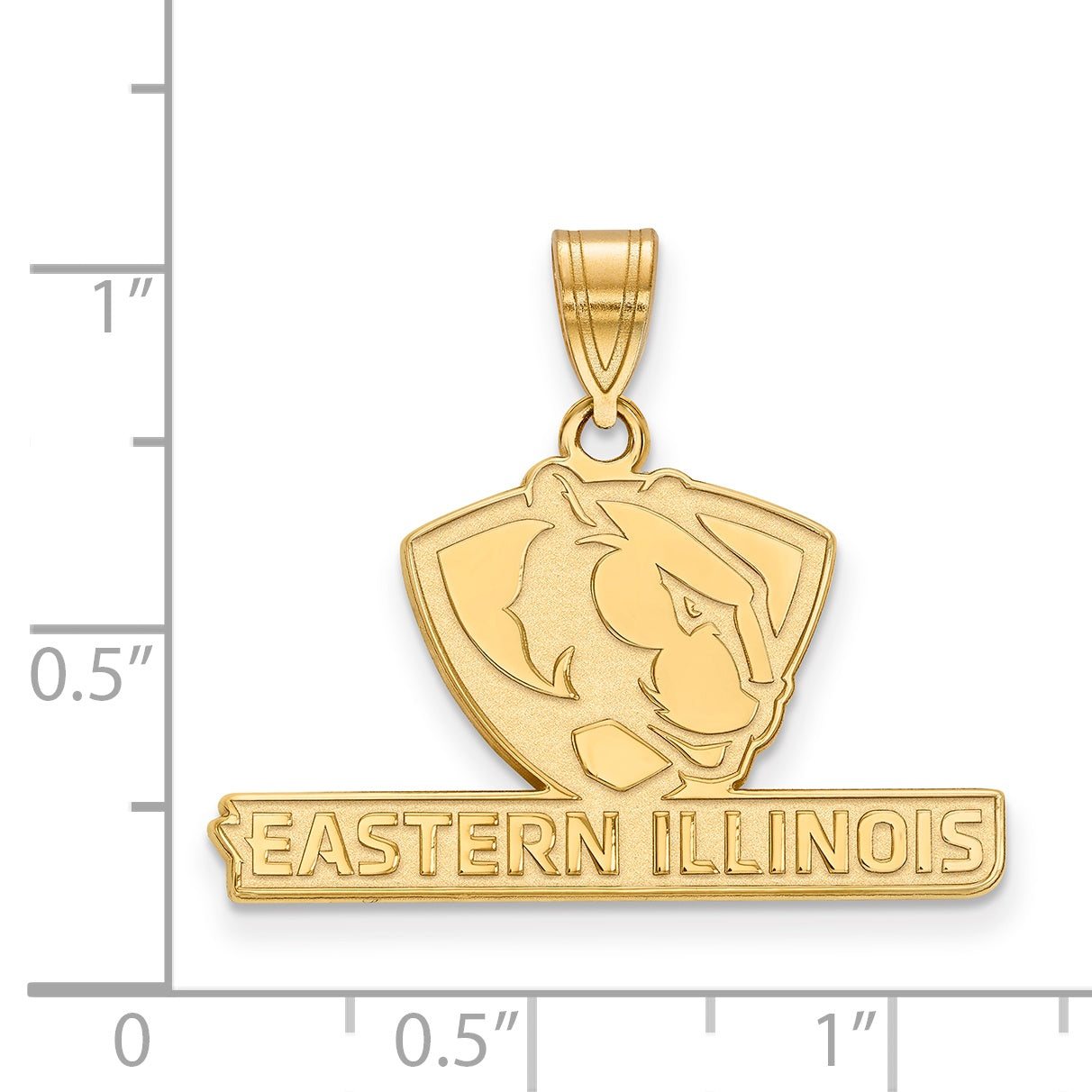 10K Gelbgold Logoart Eastern Illinois University Mittel Anhänger