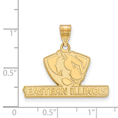 10K Gelbgold Logoart Eastern Illinois University Mittel Anhänger