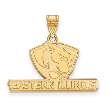 14K Gelbgold Logoart Eastern Illinois University Mittel Anhänger
