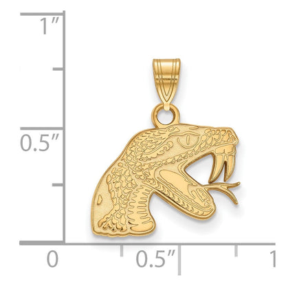 10K Gelbgold Logoart Florida A und M University Rattler Klein Anhänger