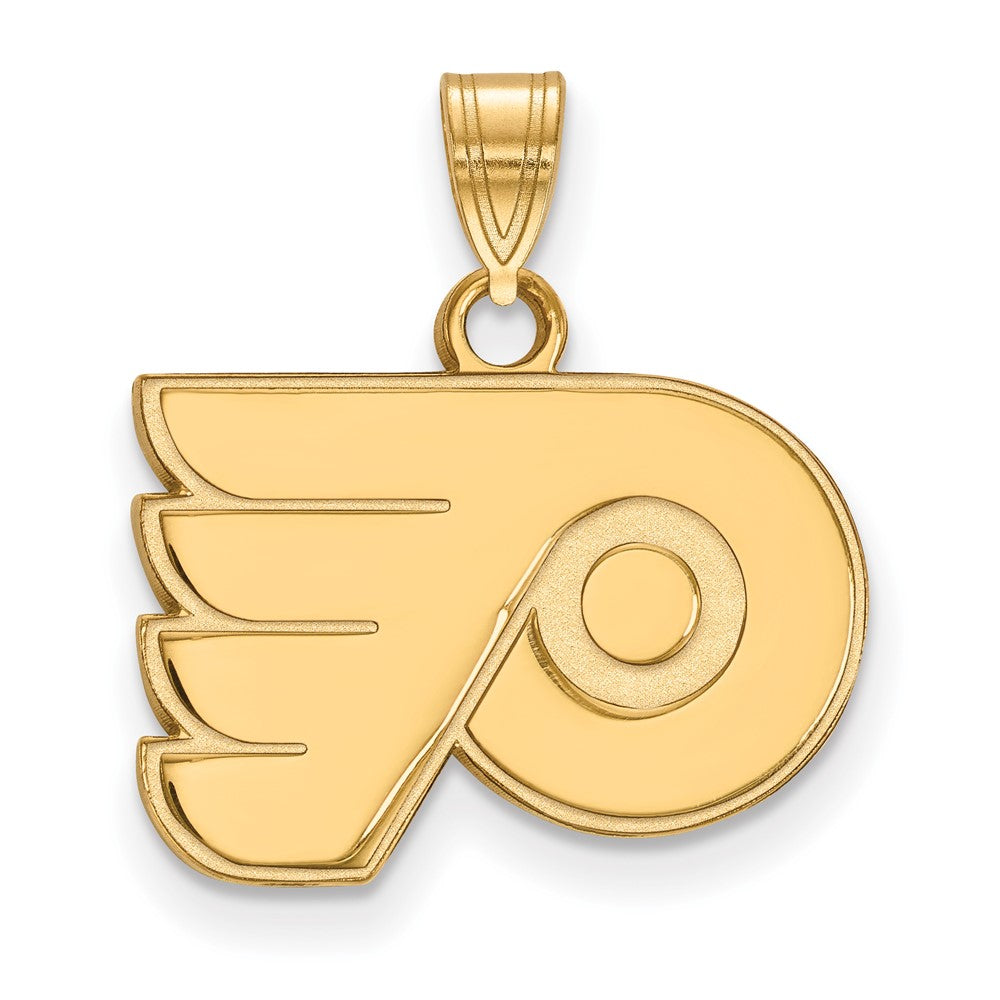 10K Gelbgold Nhl Logoart Philadelphia Flyers Klein Anhänger