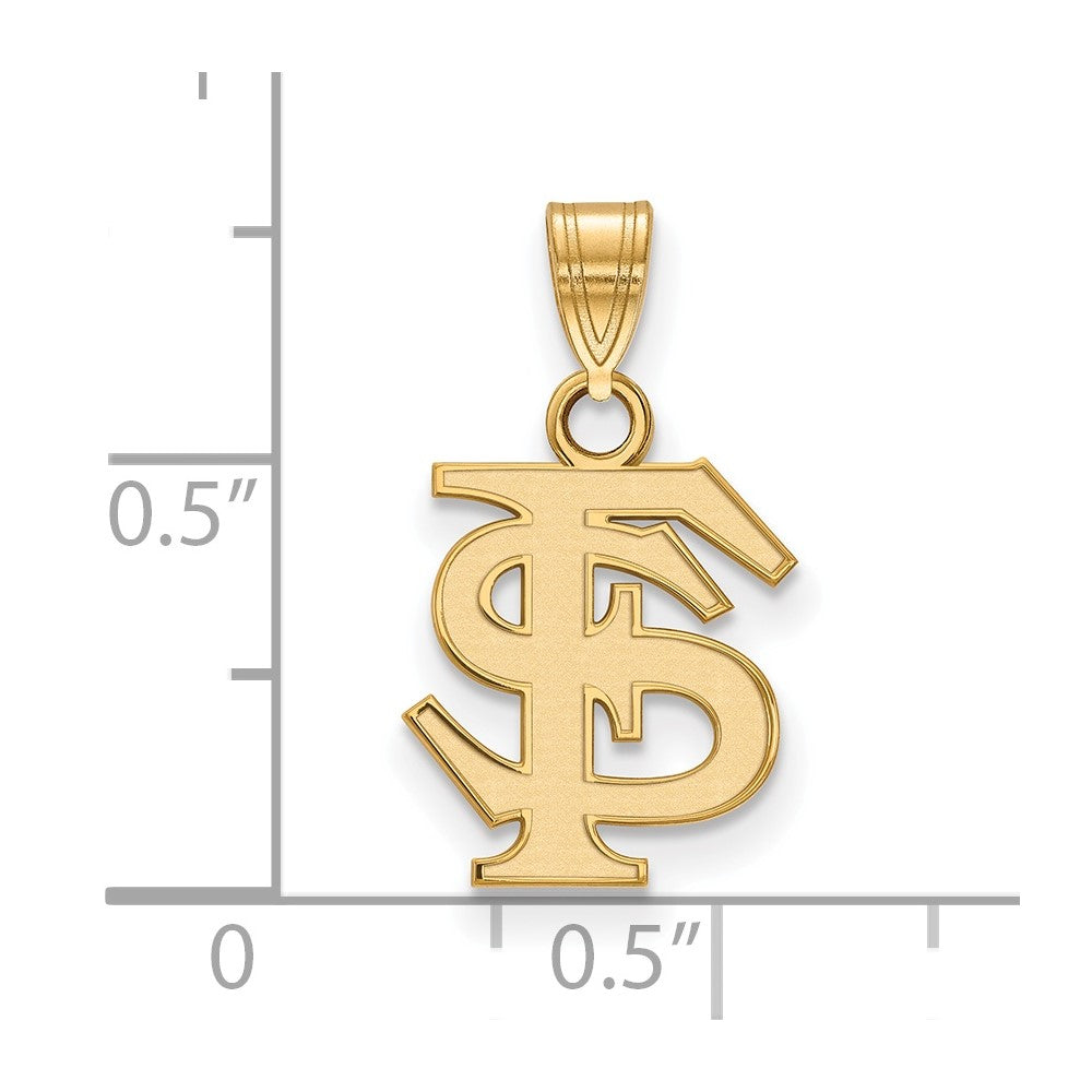 10K Gelbgold Logoart Florida State University F S Klein Anhänger