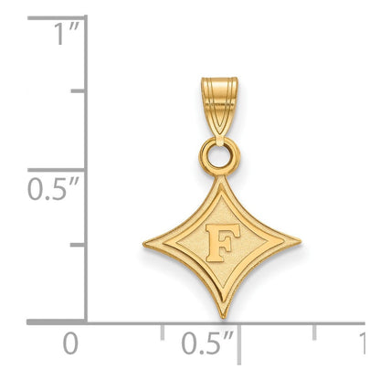 10K Gelbgold Logoart Furman University Klein Anhänger