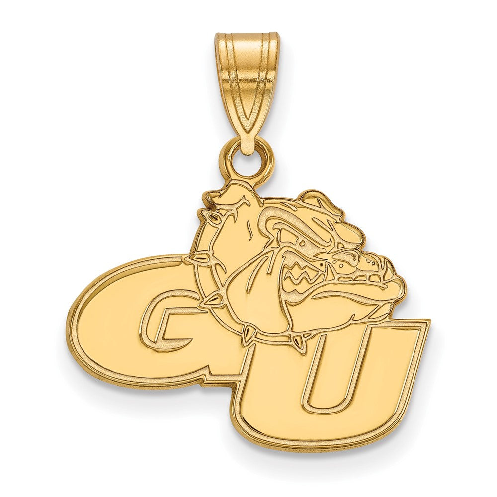 10K Gelbgold Logoart Gonzaga University G U Bulldog Mittel Anhänger