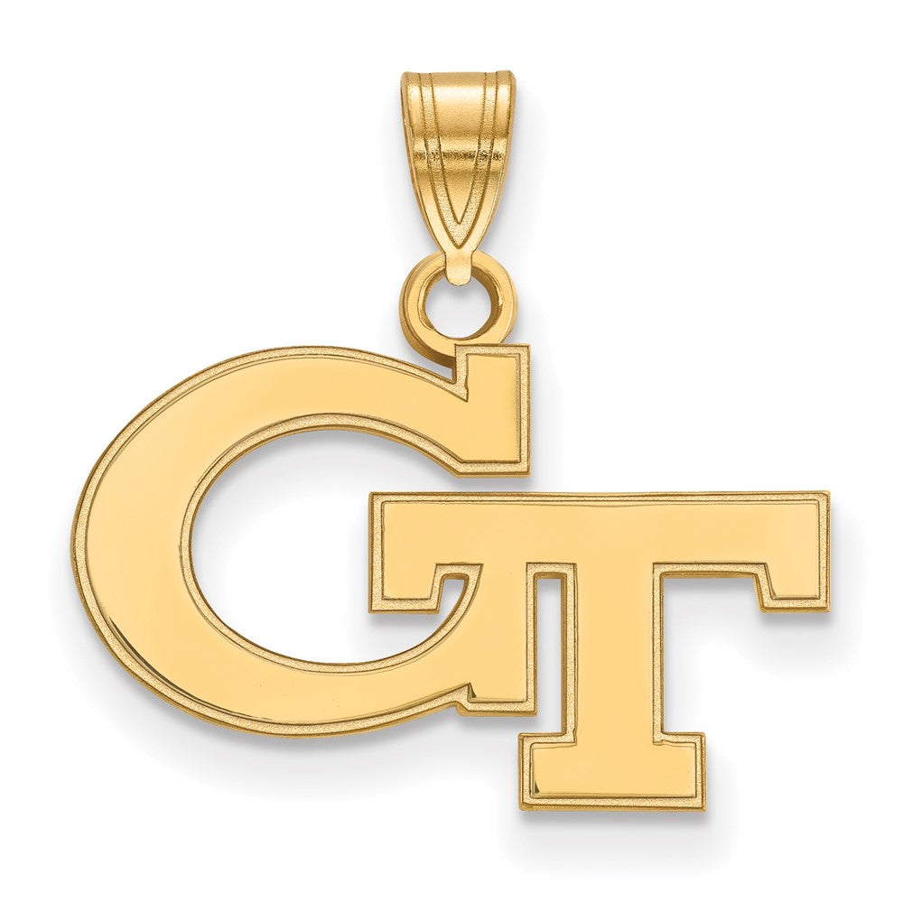 10K Gelbgold Logoart Georgia Institut Of Technologie G T Klein Anhänger