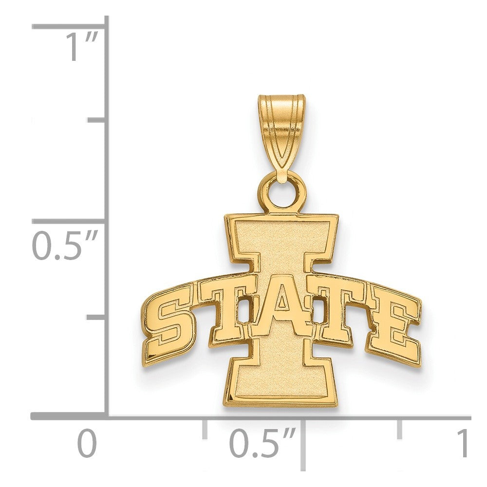 14K Gelbgold Logoart Iowa State University Klein Anhänger