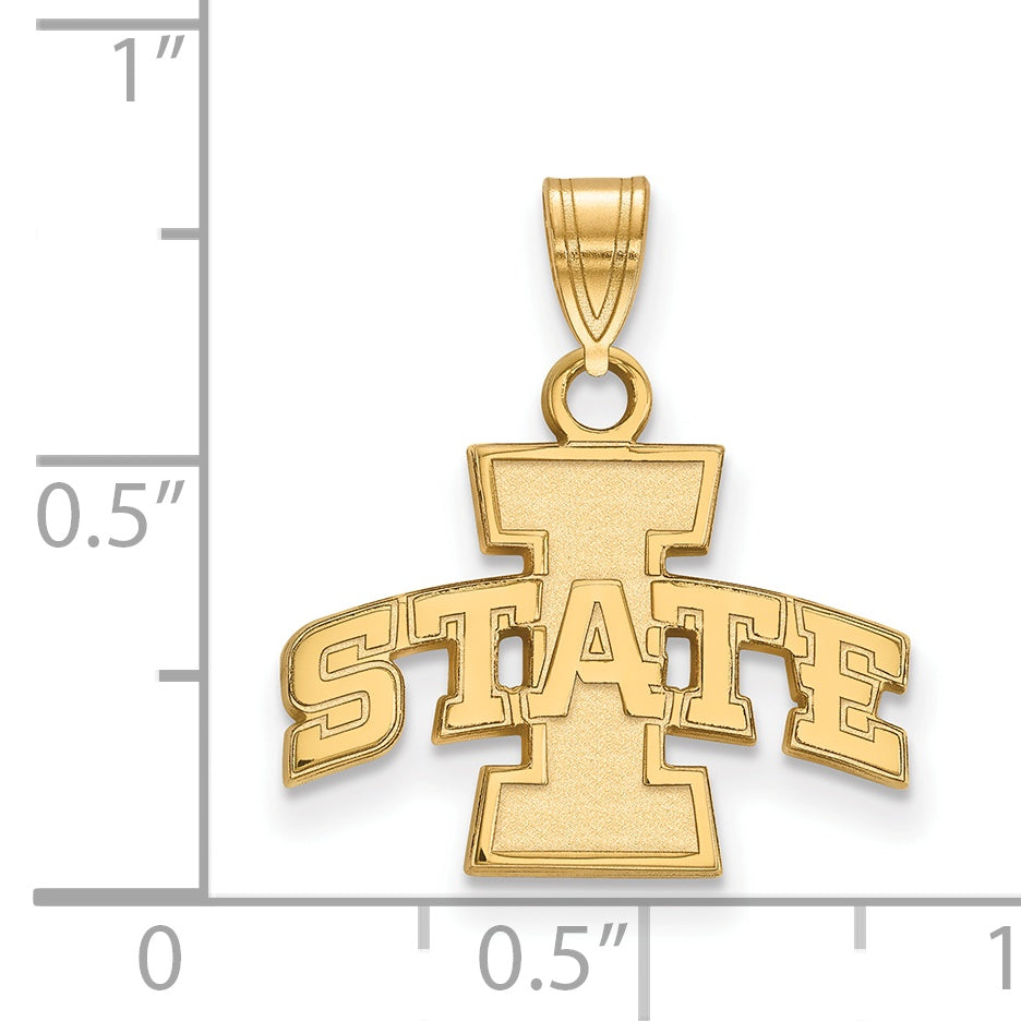Vergoldet Sterlingsilber Logoart Iowa State University Klein Anhänger