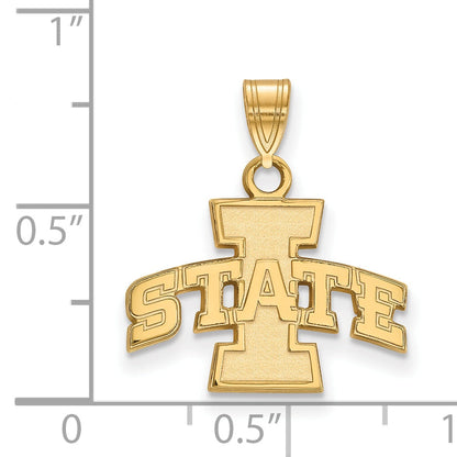 Vergoldet Sterlingsilber Logoart Iowa State University Klein Anhänger