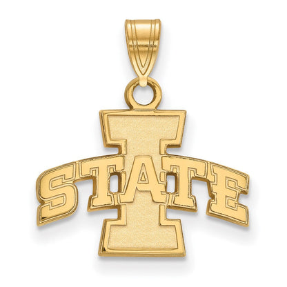 14K Gelbgold Logoart Iowa State University Klein Anhänger