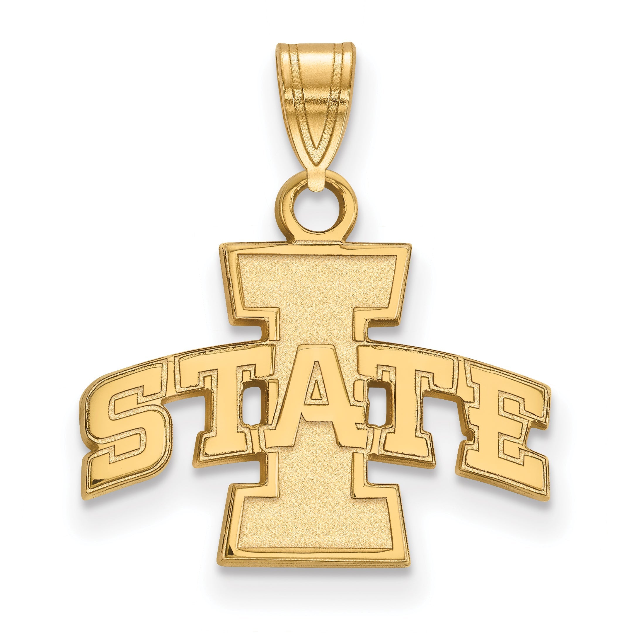 Vergoldet Sterlingsilber Logoart Iowa State University Klein Anhänger