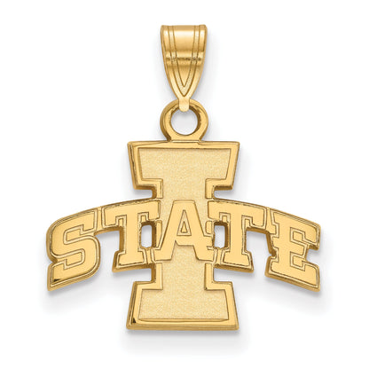 Vergoldet Sterlingsilber Logoart Iowa State University Klein Anhänger