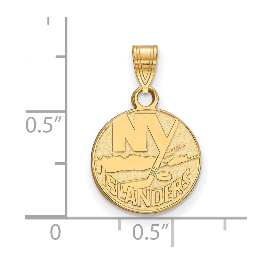 10K Gelbgold Nhl Logoart New York Islanders Klein Anhänger