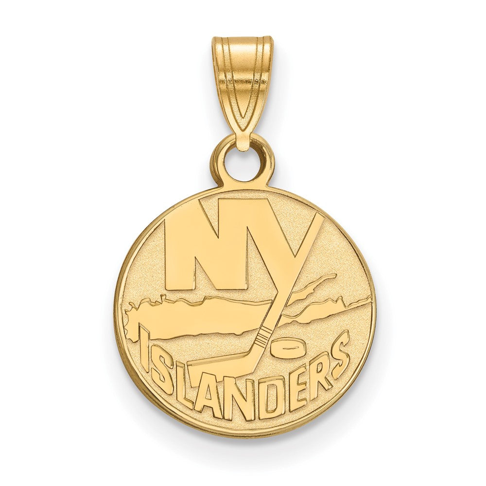 10K Gelbgold Nhl Logoart New York Islanders Klein Anhänger
