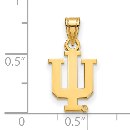 10K Gelbgold Logoart Indiana University I U Klein Anhänger