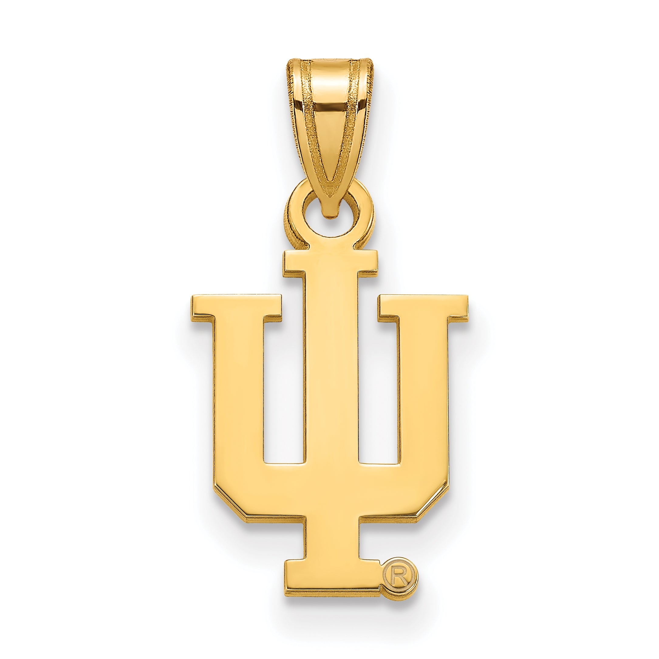 14K Gelbgold Logoart Indiana University I U Klein Anhänger