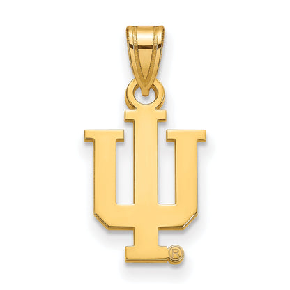 10K Gelbgold Logoart Indiana University I U Klein Anhänger