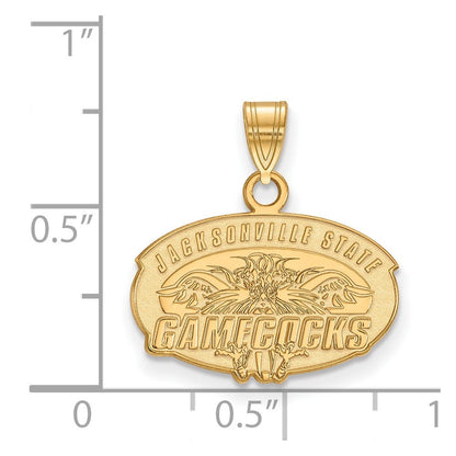 10K Gelbgold Logoart Jacksonville State University Klein Anhänger