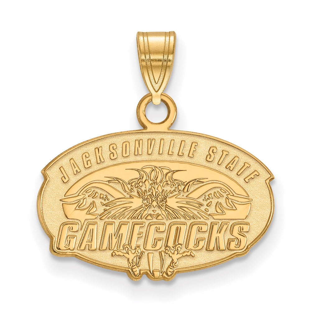 10K Gelbgold Logoart Jacksonville State University Klein Anhänger