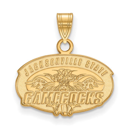 10K Gelbgold Logoart Jacksonville State University Klein Anhänger