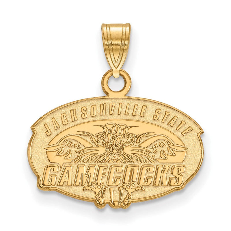 10K Gelbgold Logoart Jacksonville State University Klein Anhänger