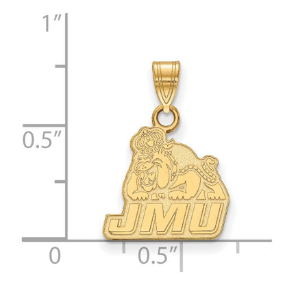 10K Gelbgold Logoart James Madison University Klein Anhänger