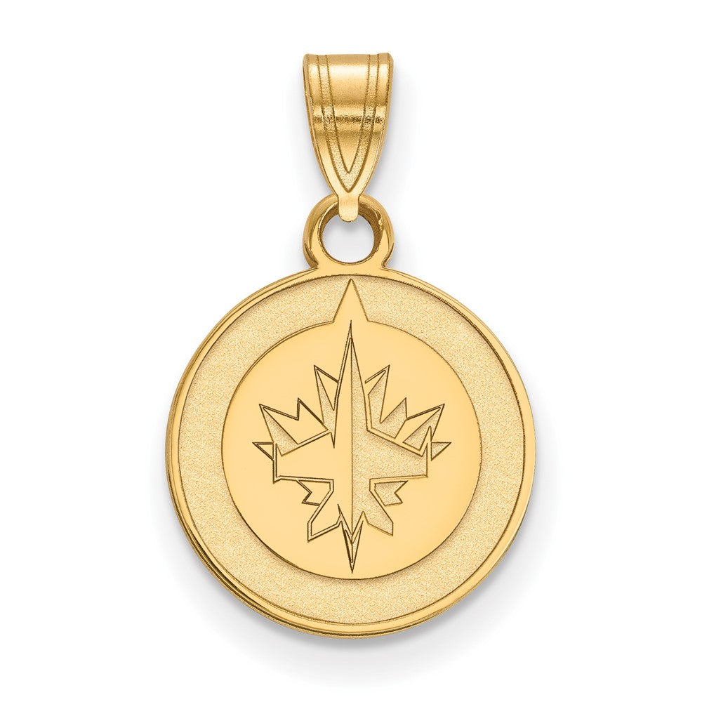 10K Gelbgold Nhl Logoart Winnipeg Jets Klein Anhänger