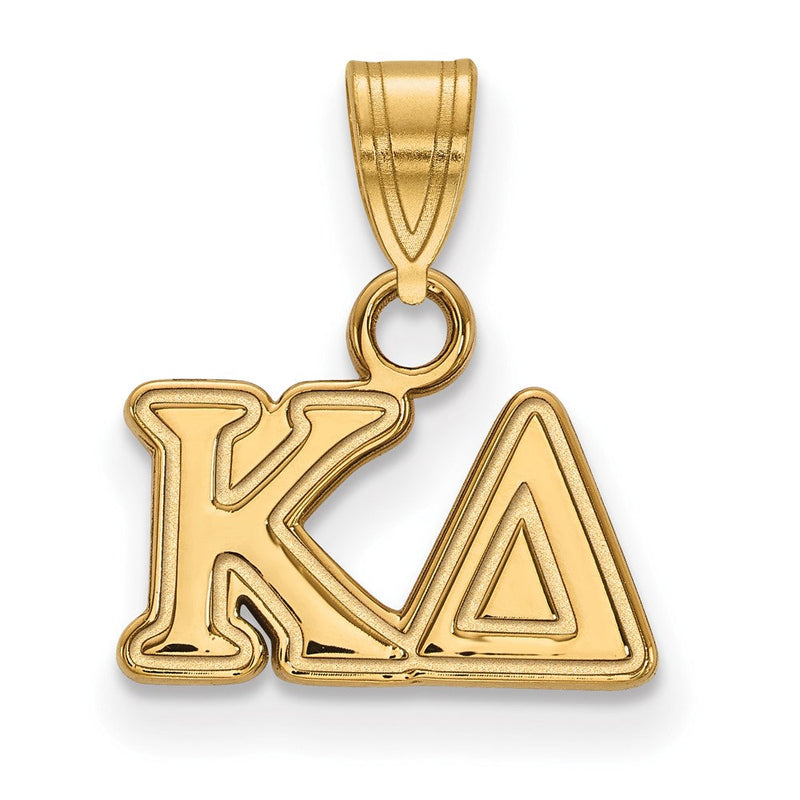 Vergoldet Sterlingsilber Logoart Kappa Delta Sorority Greek Buchstaben Klein Anhänger